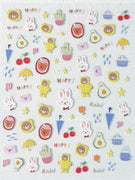 AJISAI 3D Nail Sticker - Rainy Bear