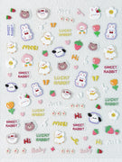 AJISAI 3D Nail Sticker - Lucky Bunny
