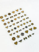 AJISAI 3D Nail Sticker - Matte Vintage Metallic Collection