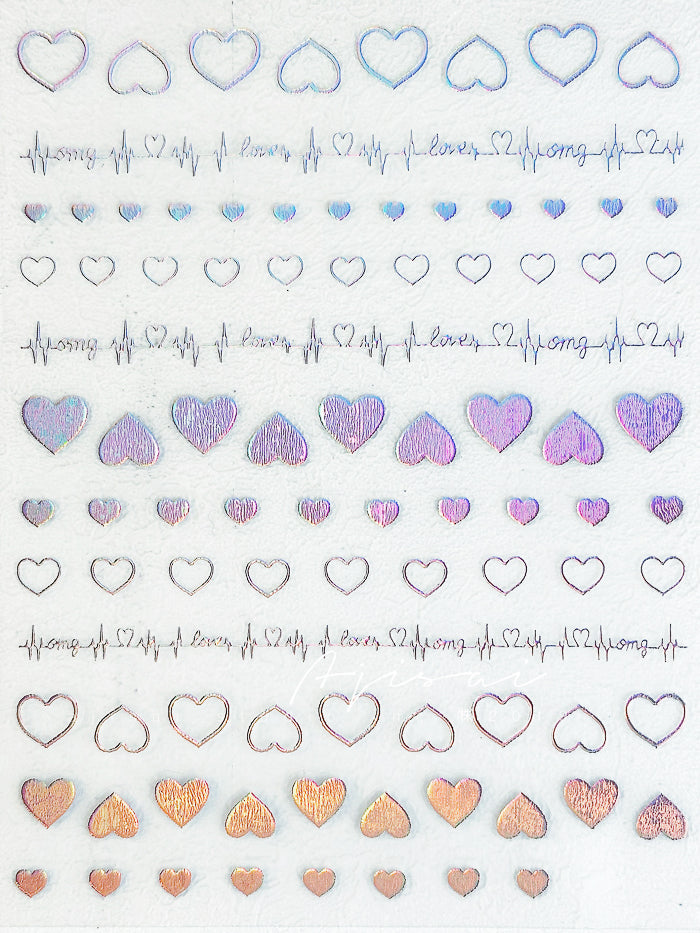 AJISAI Nail Sticker - Heart 2024 Collection