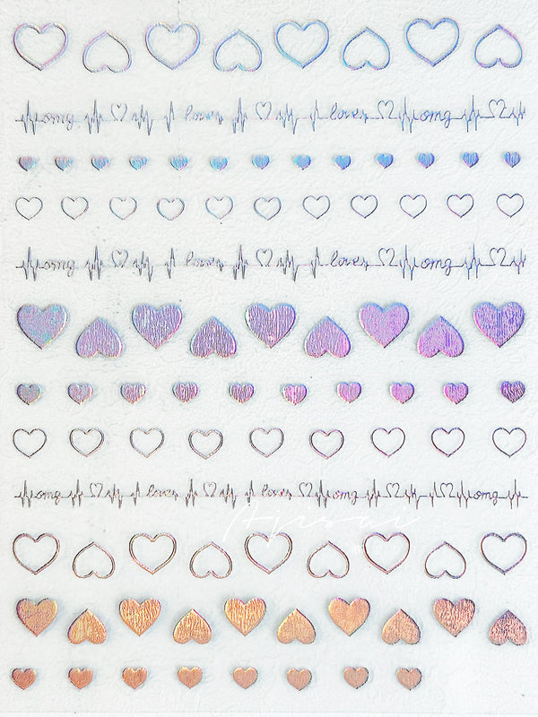 AJISAI Nail Sticker - Heart 2024 Collection