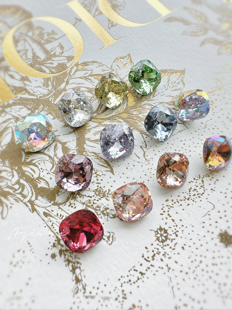 AJISAI Premium Crystal Pointed-back Cushion Cut Fancy Stone - 10mm