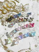 Premium Crystal Pointed-black Butterfly - 8mm
