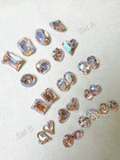 AJISAI Premium Crystal Pointed-back Rosaline Moonlight Shimmer Collection