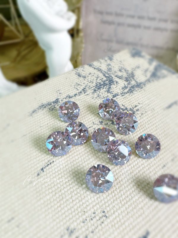 AJISAI Luxury 6D Crystal Point Back Round - Violet Moonlight