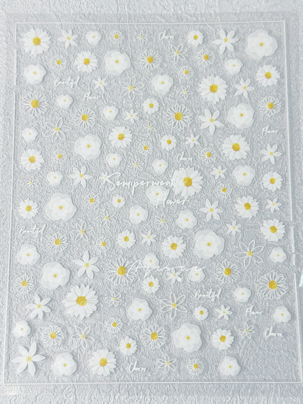 Nail Sticker - Spring Daises