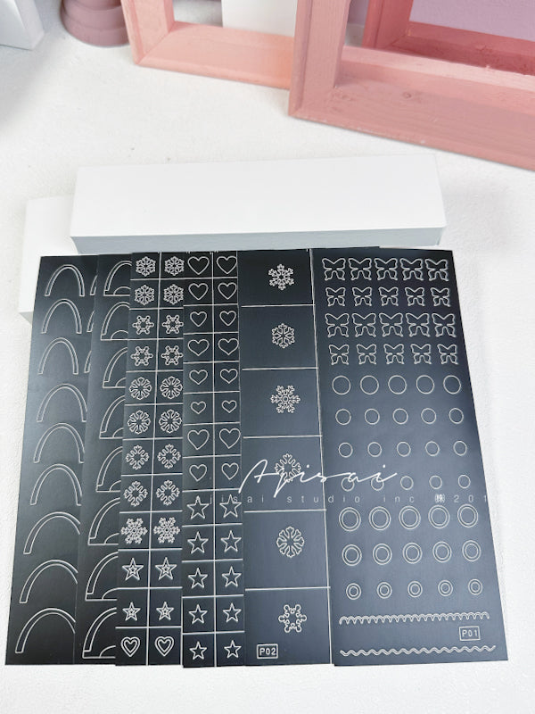 AJISAI Nail Sticker - PAT PAT Airbrush Hollow Sticker