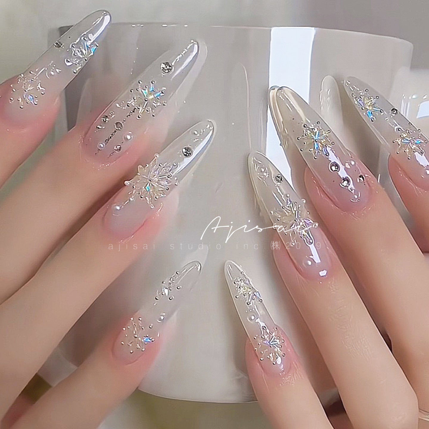 AJISAI Luxury Zircon Collection Flat Back Mini Snowflake Rhomboid
