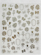 AJISAI Nail Sticker - Rosy Frame