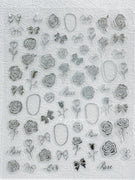 AJISAI Nail Sticker - Rosy Frame
