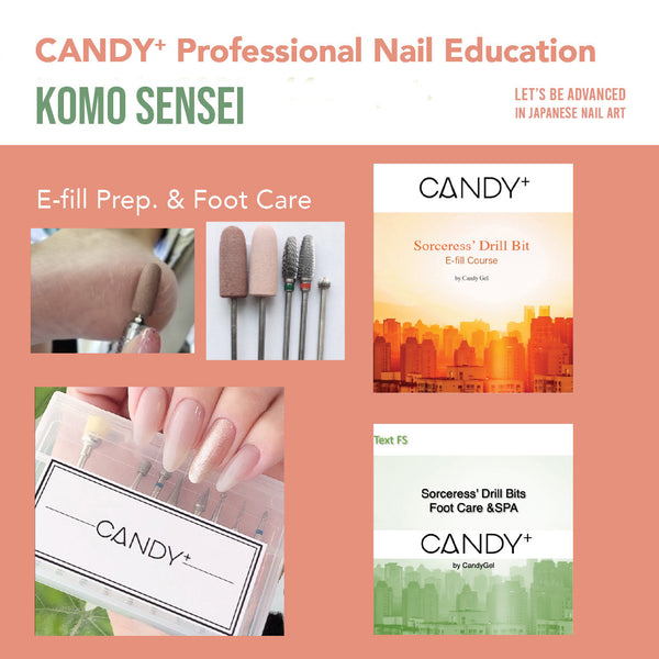 CANDY+ Nail Education E-file Drill Bits Combo Class