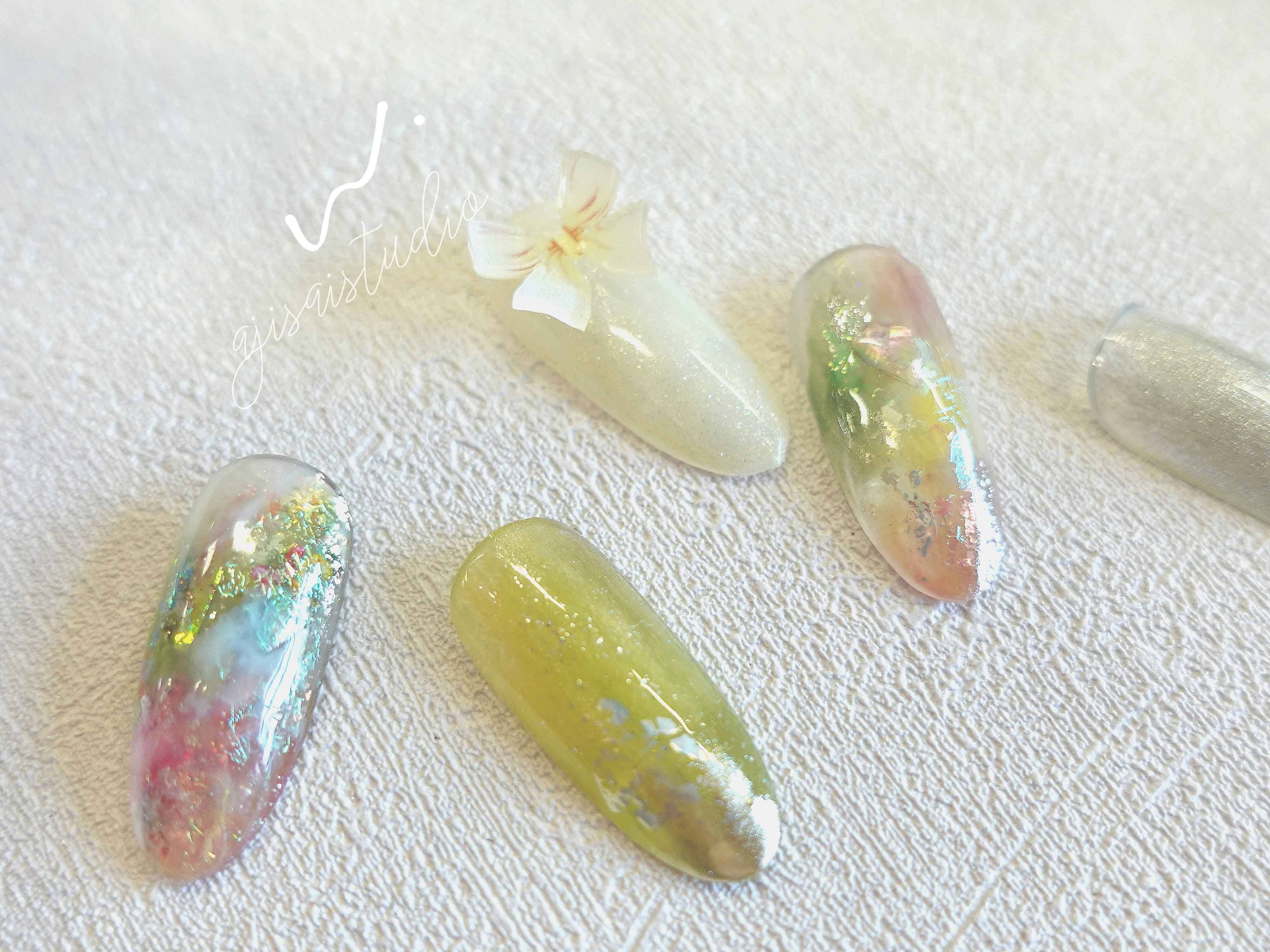 AJISAI Nail Art - Transfer Decal Aurora Mermaid Pearl