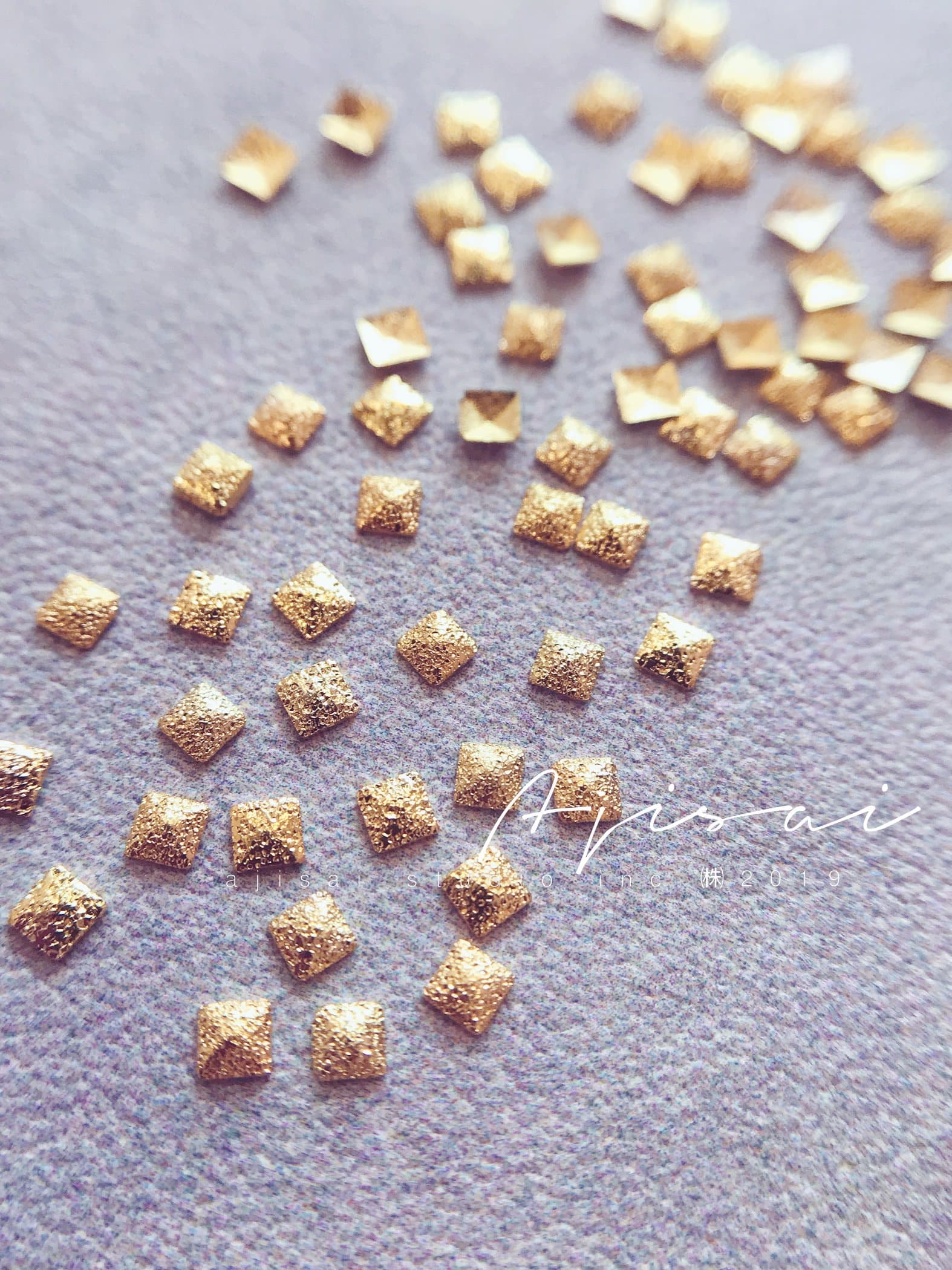 AJISAI Matte Square Metal Rivet