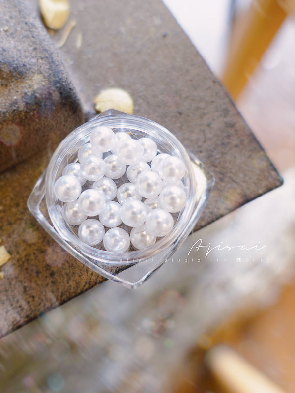 AJISAI Nail Accessories High Quality White Pearls