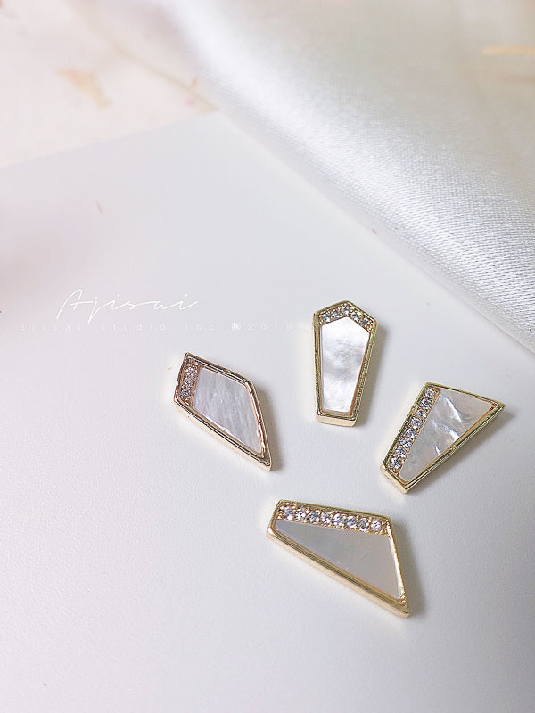 AJISAI Nail Accessories High Quality Japanese Style Crystal Shell Parts