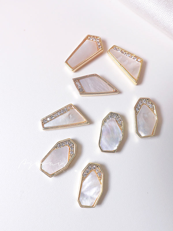 AJISAI Nail Accessories High Quality Japanese Style Crystal Shell Parts