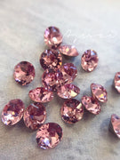 AJISAI Luxury 6D Crystal Point Back Round - Light Rose