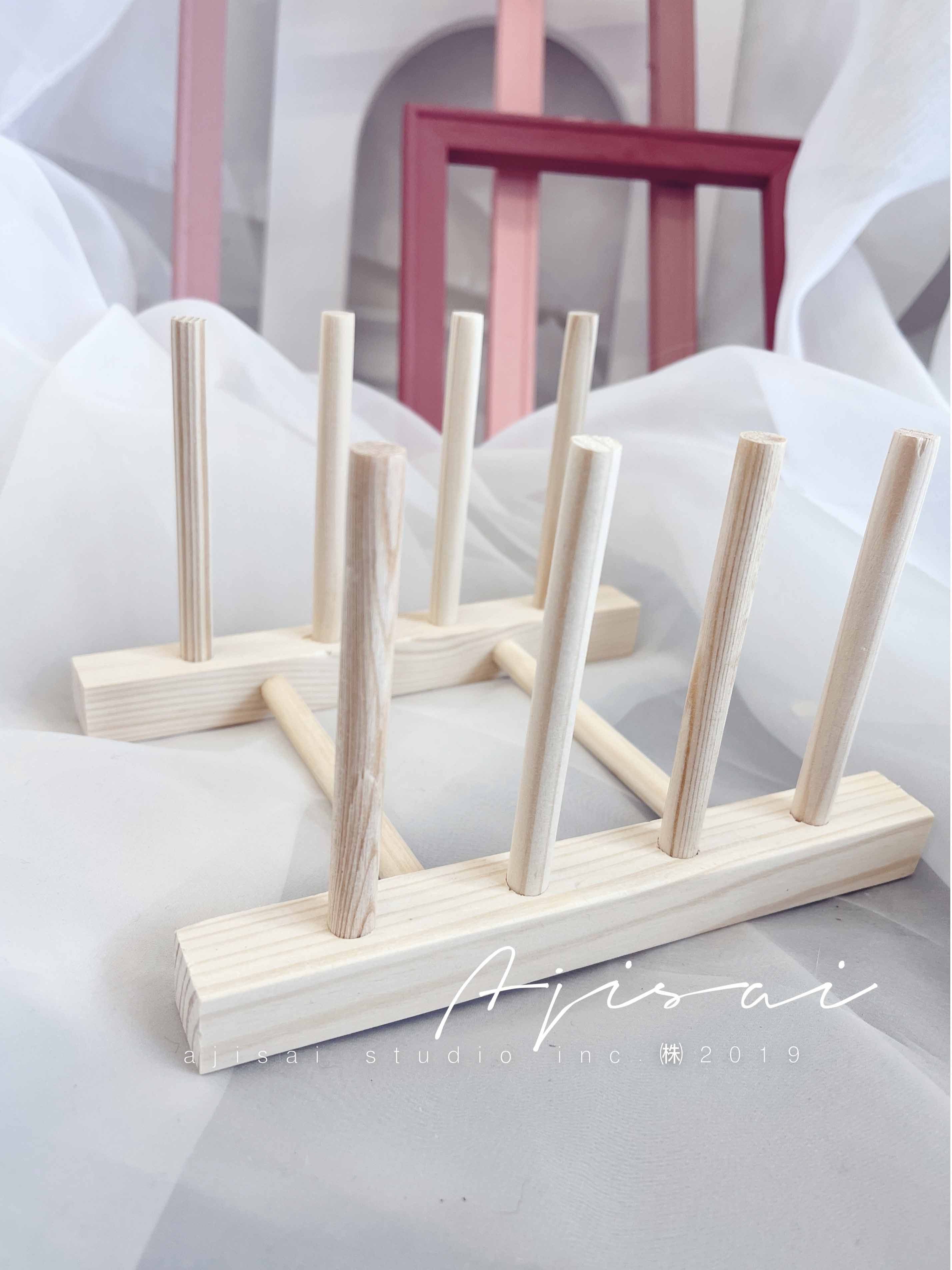 AJISAI Nail Tools Display Wooden Stand