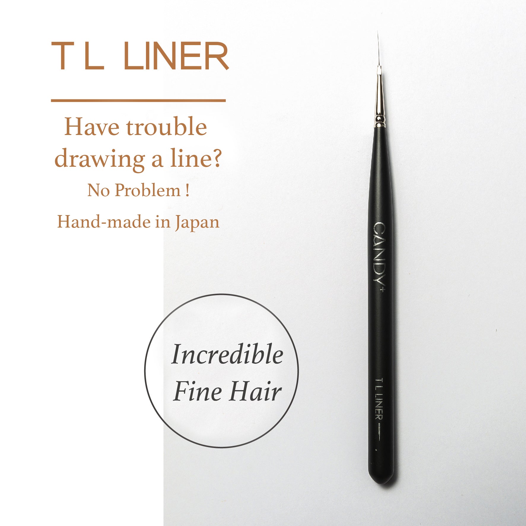 Candy+ Nail Art Super Thin Liner brush Made in Japan