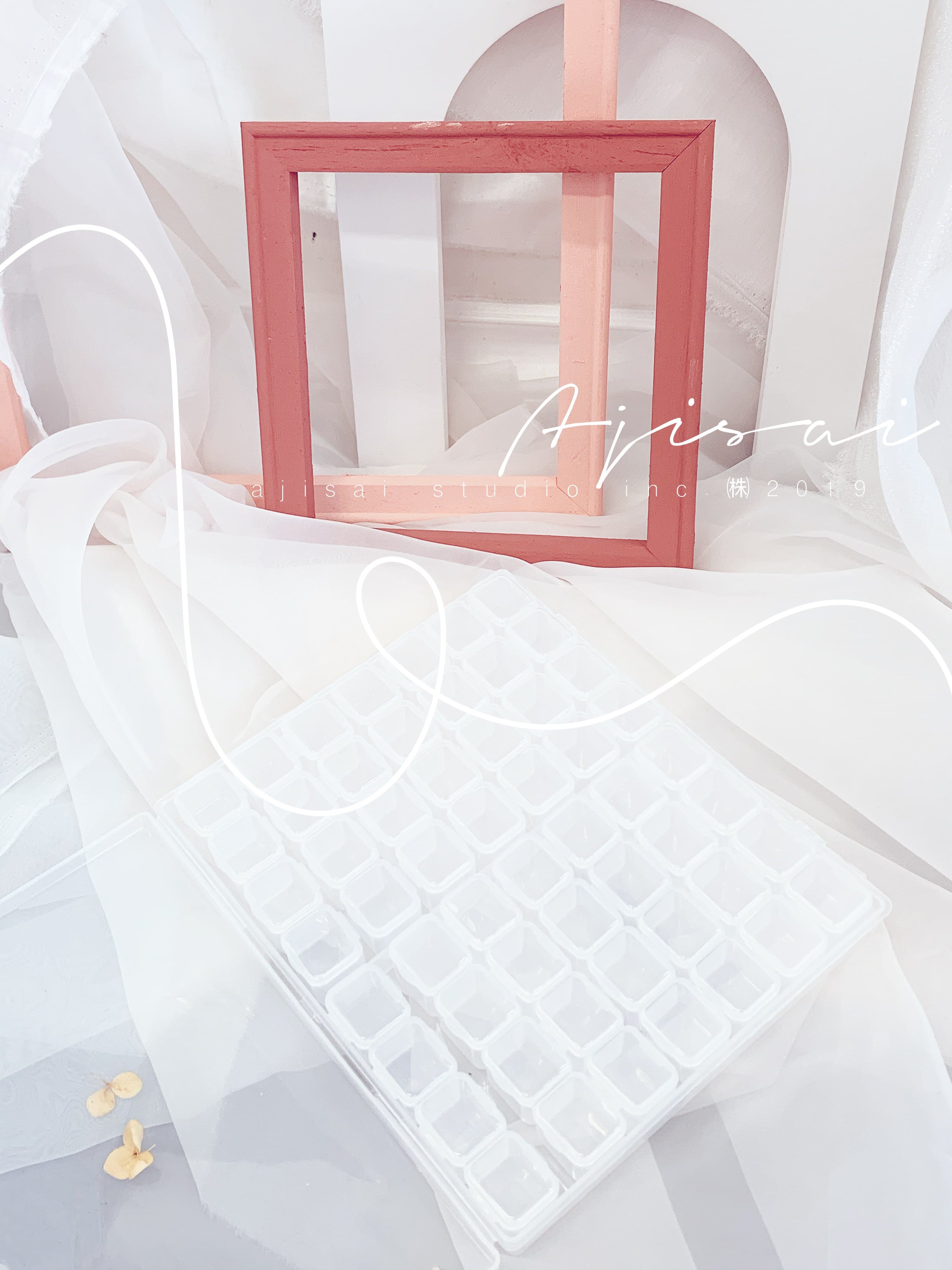 AJISAI Nail Tools Charms Storage Organizer - 56 Grid