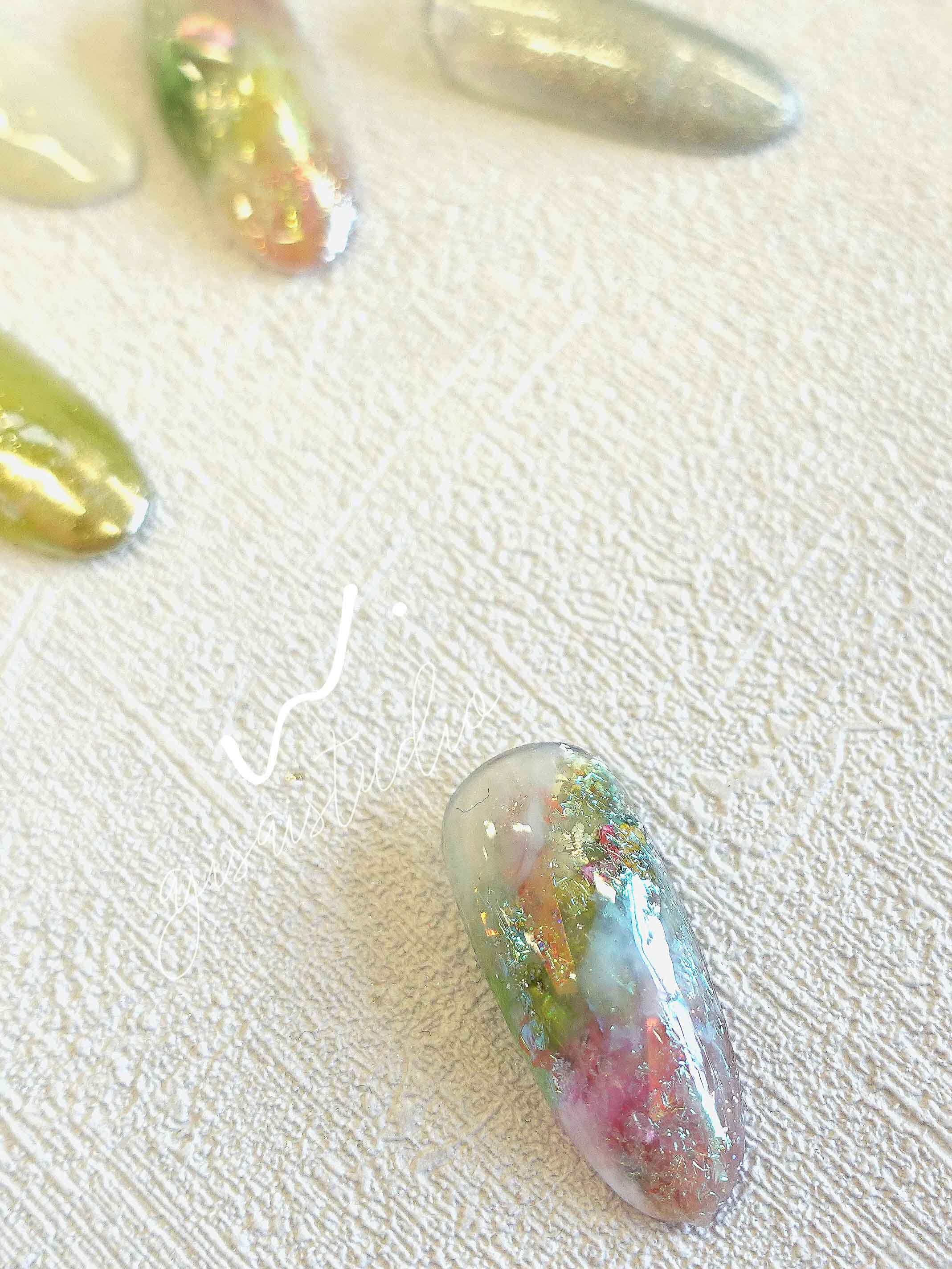 AJISAI Nail Art - Transfer Decal Aurora Mermaid Pearl